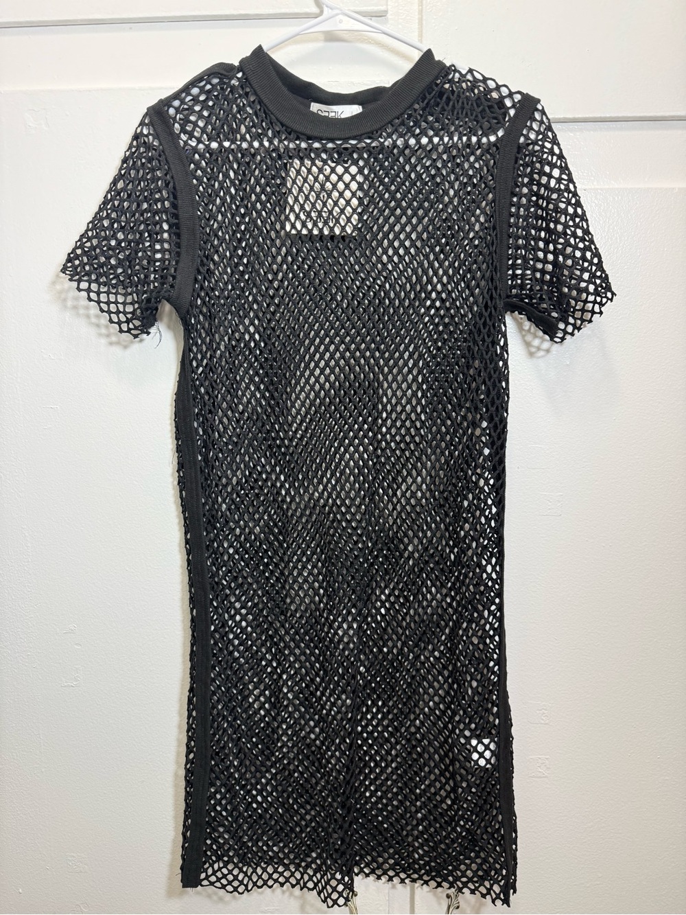 Seek Black Mesh Short-Sleeve Dress